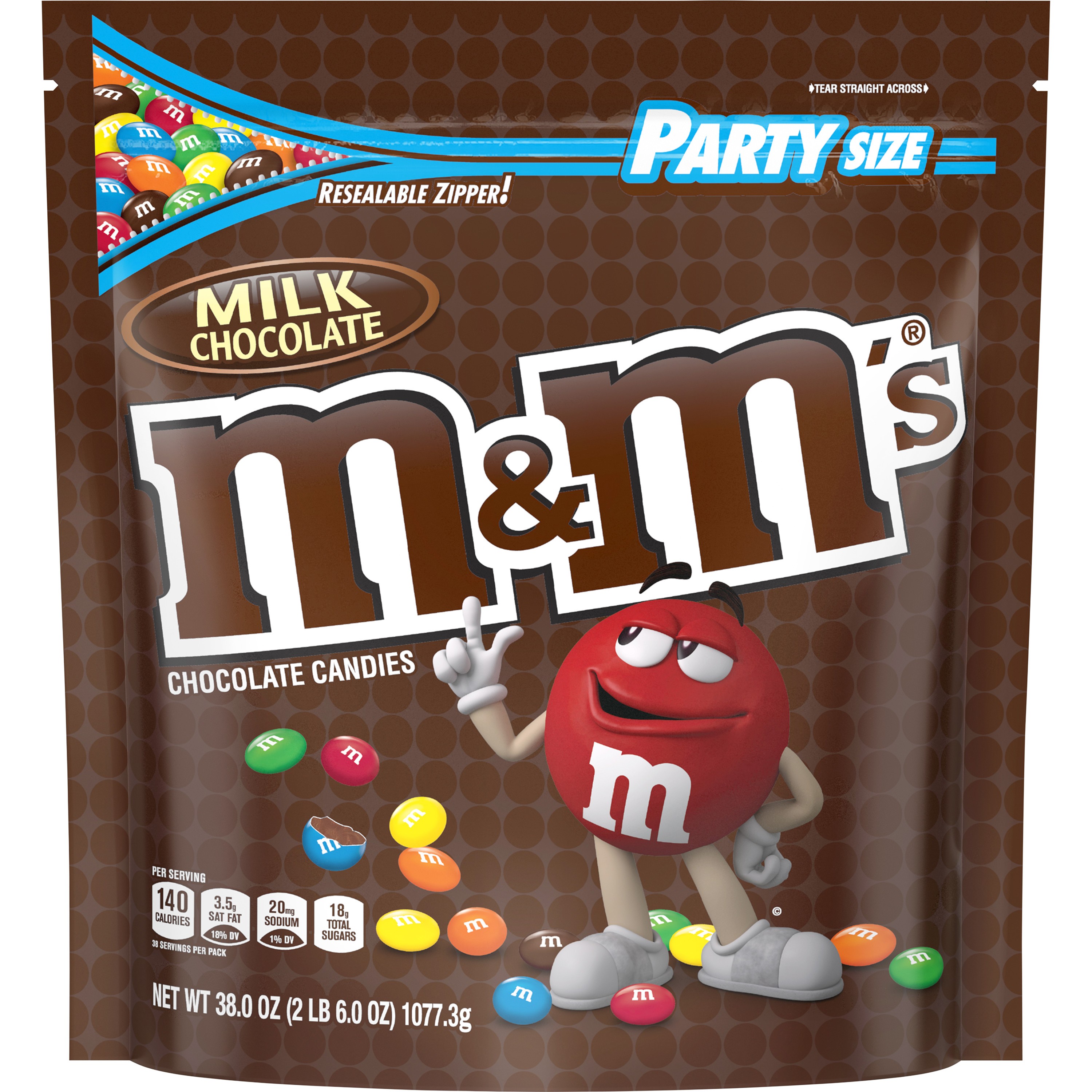 M&M'S Peanut Chocolate Candy Party Size, 38-Ounce - My247Mart