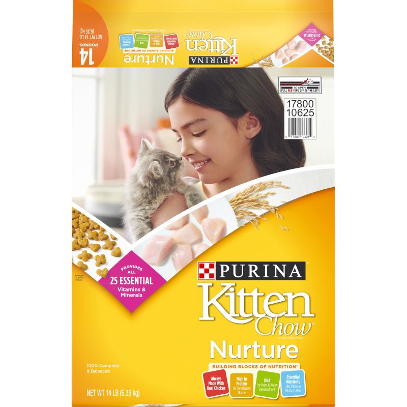 Purina Kitten Chow Dry Kitten Food, Nurture, 14 lb. Bag