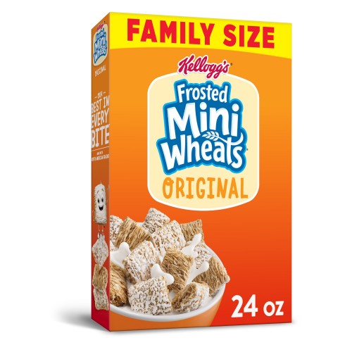 Kellogg's Frosted Mini-Wheats, Breakfast Cereal, Original, Family Size, 24 Oz x 1 pack