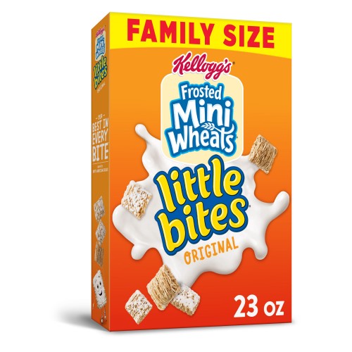 Kellogg's Frosted Mini-Wheats Little Bites, Breakfast Cereal, Original, Family Pack, 23 Oz x 1 pack