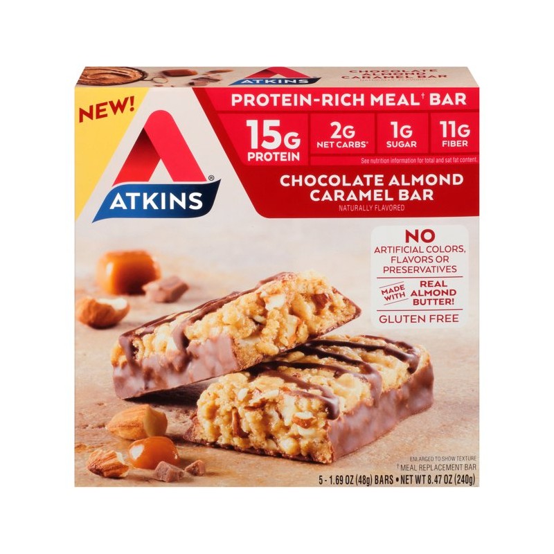 Atkins Chocolate Peanut Butter Pretzel Bar, 5 Count x 1 pack