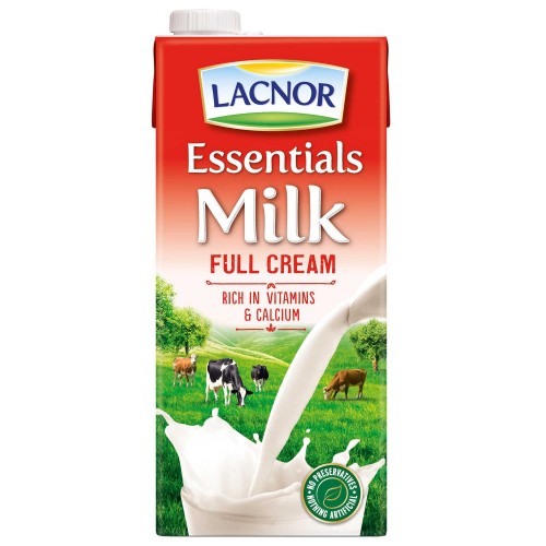 Lacnor Essentials Full Cream Milk 1 Ltr x 1 Pack