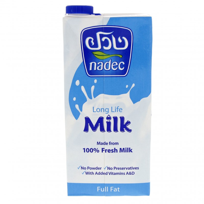 Nadec Long Life Full Fat Milk 1 Ltr x 1 Pack