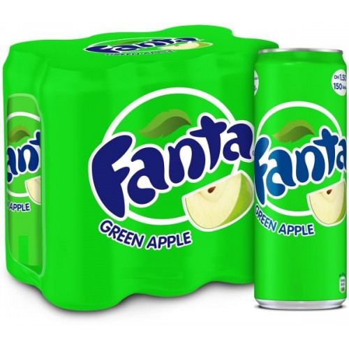 Fanta Green Apple 330 ml x 6 pcs