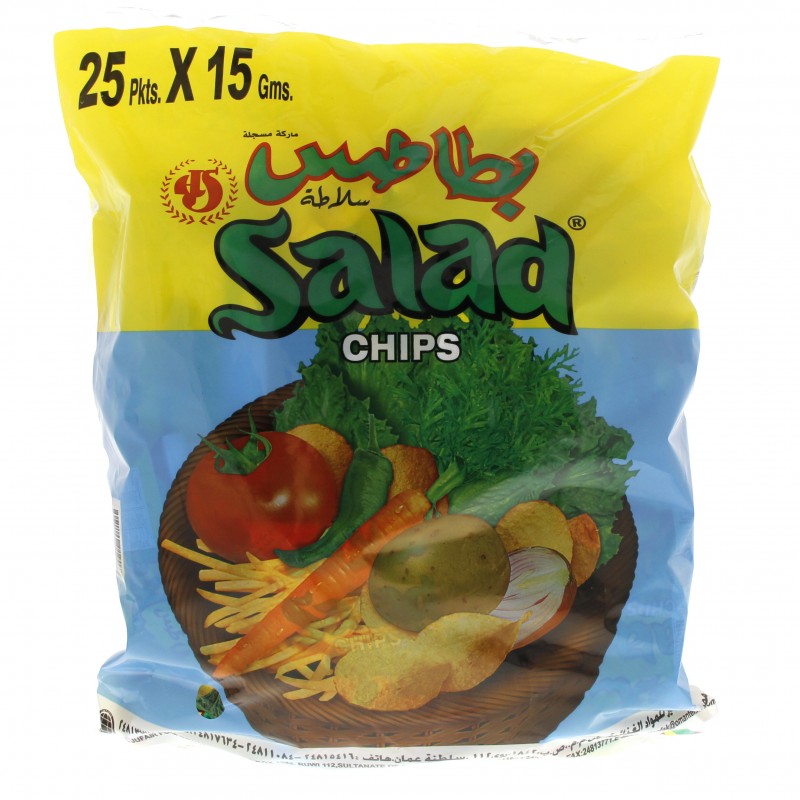 Oman Salad Chips 25 Pkts x 15g x 1 bag