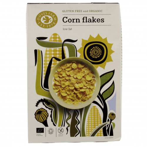 Doves Farm Organic Corn Flakes Low Fat 375 g x 1pc