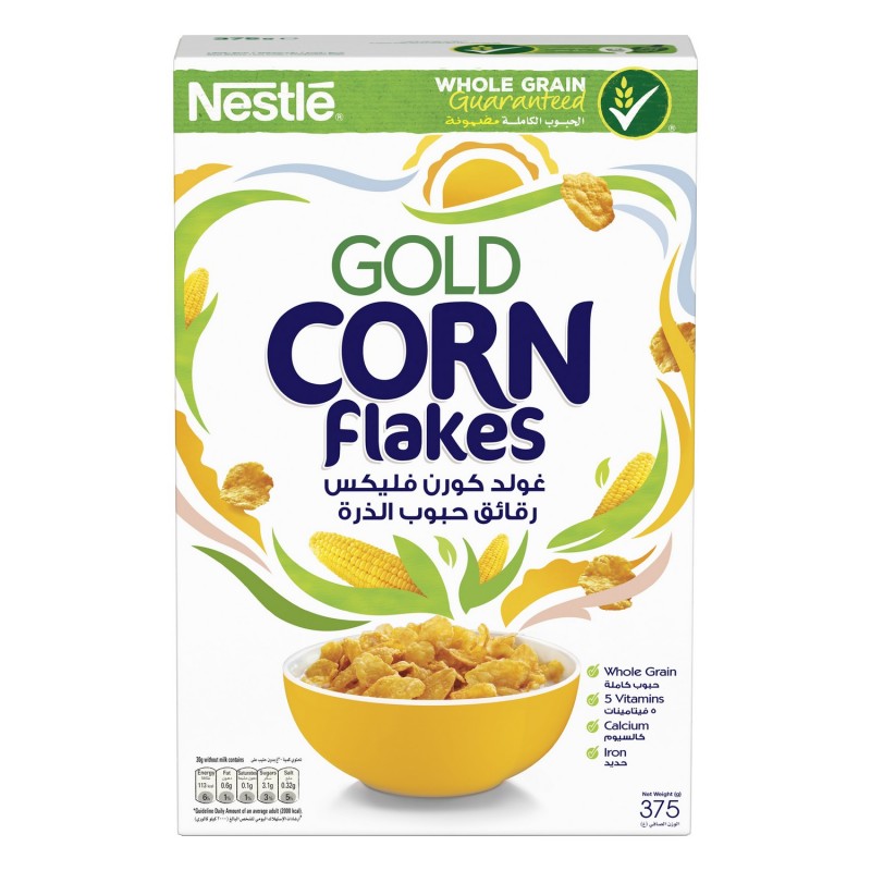 Nestle Gold Corn Flakes Breakfast Cereal 375g x 1pc - My247Mart