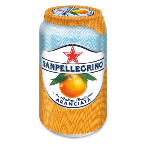 San Pellegrino Sparkling Fruit Beverage Aranciata-Orange Can 330ml x 1pc