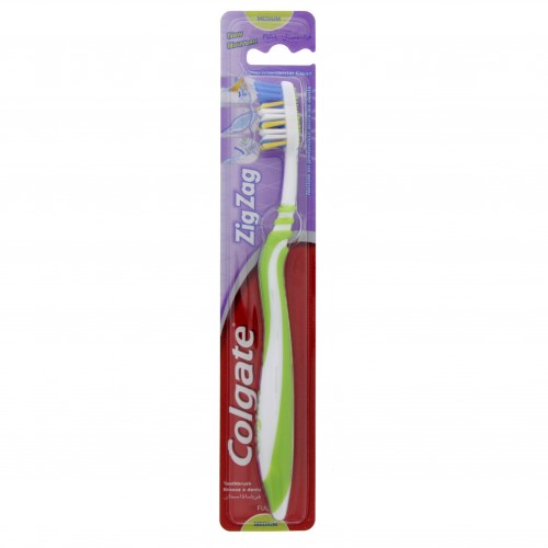 Colgate Toothbrush ZigZag Flexible Medium 1pc Assorted Colours x 1 pack