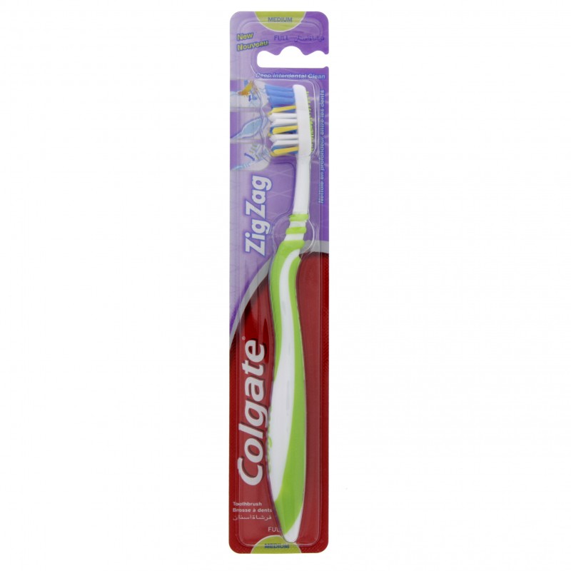 Colgate Toothbrush ZigZag Flexible Medium 1pc Assorted Colours x 1 pack