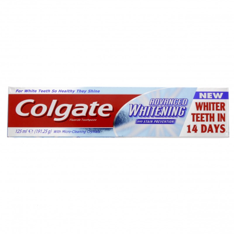 Colgate Fluoride Toothpaste Advanced Whitening 125ml x 1 pc