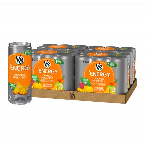 V8 +Energy Orange Pineapple, 24 cans x 8 Fl Oz